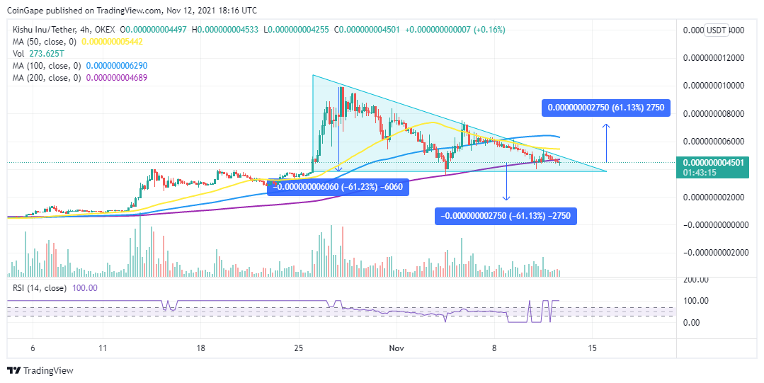 Kishu Inu Price Prediction: KISHU stares into the abyss as key technical pattern spells doom