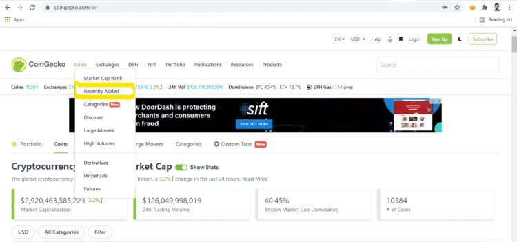 How to find new crypto projects